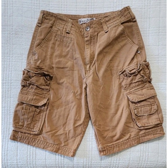 Plugg Other - PLUGG‎ Cargo Shorts - Men's Size 32 - Stylish Brown Utility Shorts Y2K